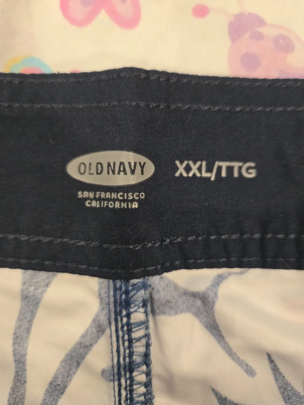 *Old Navy* Men's Navy Blue & White Floral Board Shorts